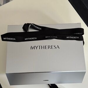 Silver Gift Box with Black Ribbon